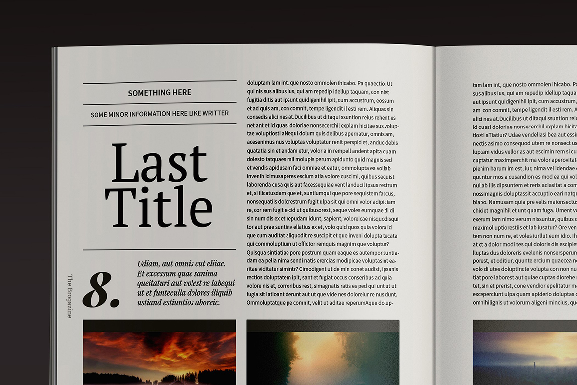 Brogazine Indesign Template Brogazine Indesign Template