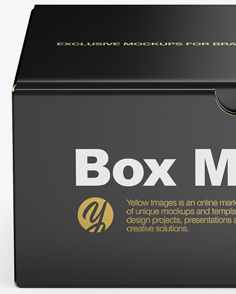 Box Mockup - Front View (High-Angle Shot)