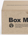 Kraft Box Mockup - Front View (High-Angle Shot)