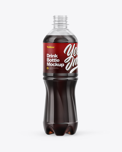 Plastic Bottle With Cola Mockup