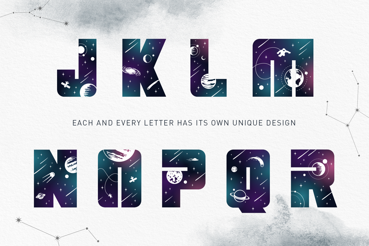 Lost In Space. Color Font (SVG) Lost In Space. Color Font (SVG)
