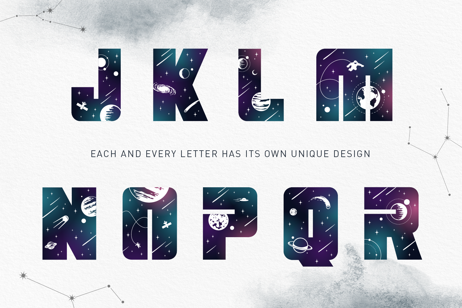 Lost In Space. Color Font (SVG)