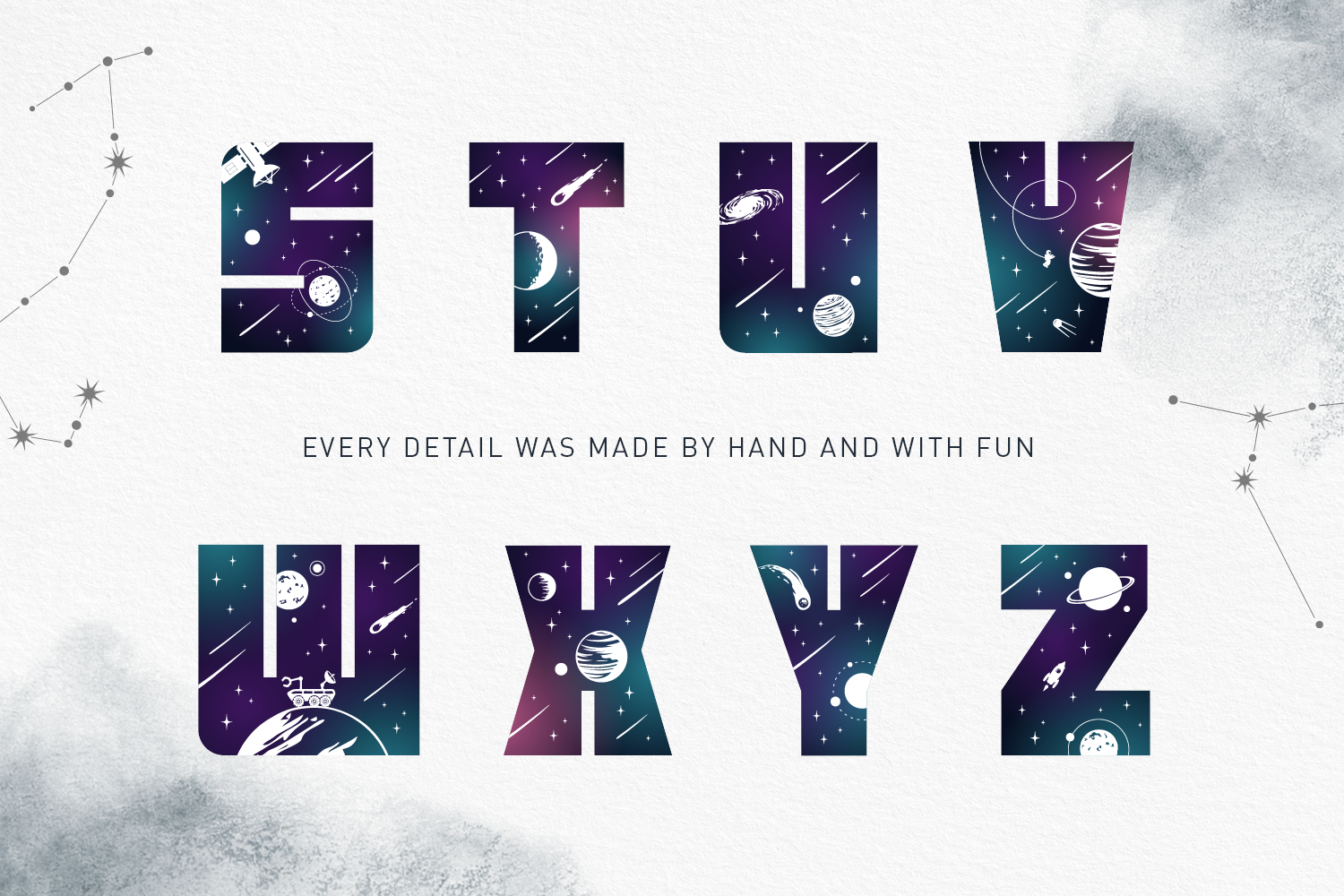 Lost In Space. Color Font (SVG) Lost In Space. Color Font (SVG)