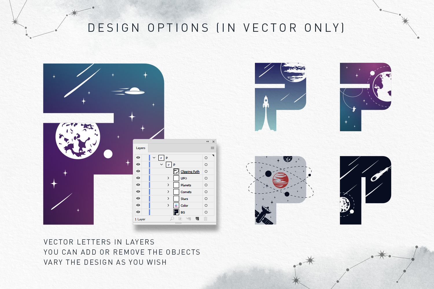 Lost In Space. Color Font (SVG) Lost In Space. Color Font (SVG)