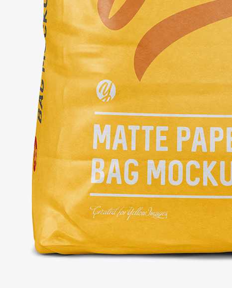 5 kg Matte Paper Bag Mockup - Front View