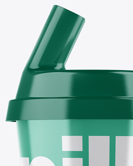 Glossy Pill Swallowing Cup Mockup