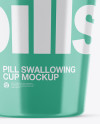 Glossy Pill Swallowing Cup Mockup