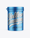 Matte Metallic Jar Mockup - Front View