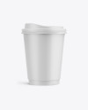 Matte Paper Coffee Cup Mockup - Front View