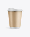 Kraft Coffee Cup Mockup - Front View