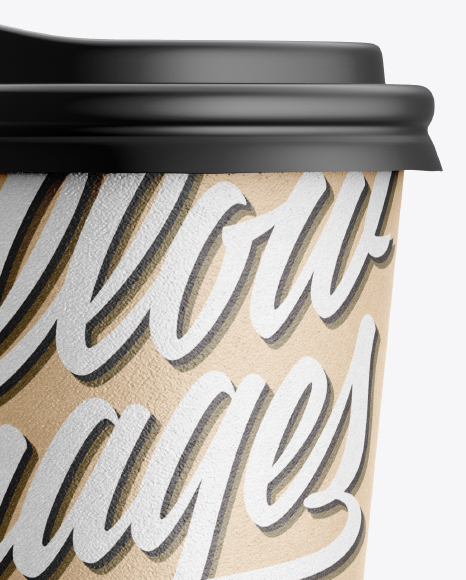 Kraft Coffee Cup Mockup - Front View