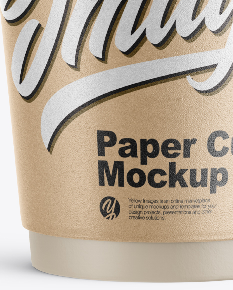 Kraft Coffee Cup Mockup - Front View