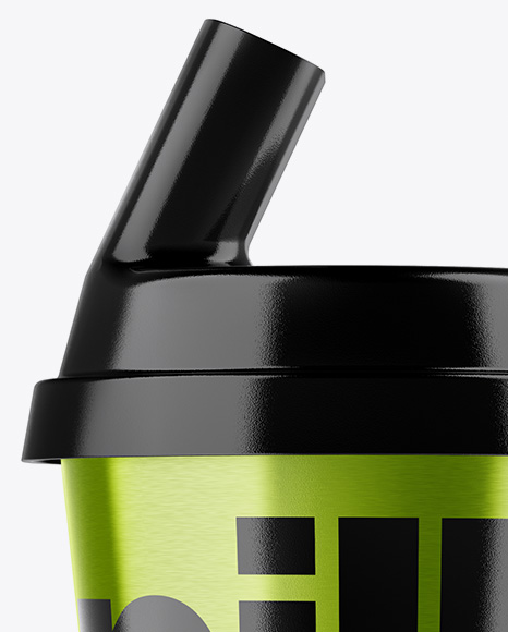 Metallic Pill Swallowing Cup Mockup