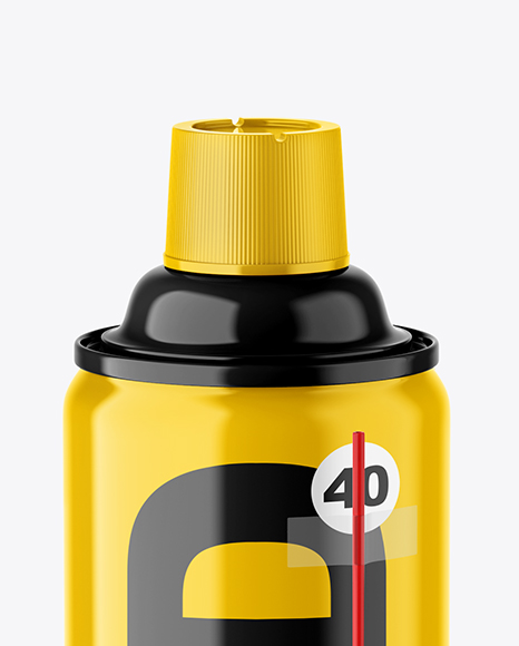 Glossy Spray Bottle Mockup