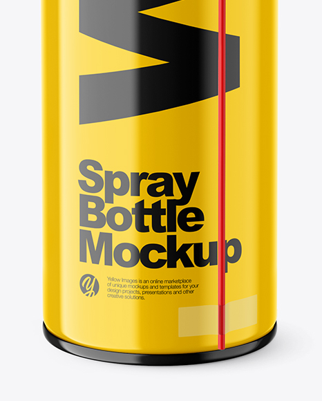 Glossy Spray Bottle Mockup