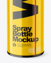 Opened Glossy Spray Bottle Mockup