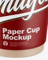 Matte Paper Coffee Cup Mockup - Front View (High-Angle Shot)