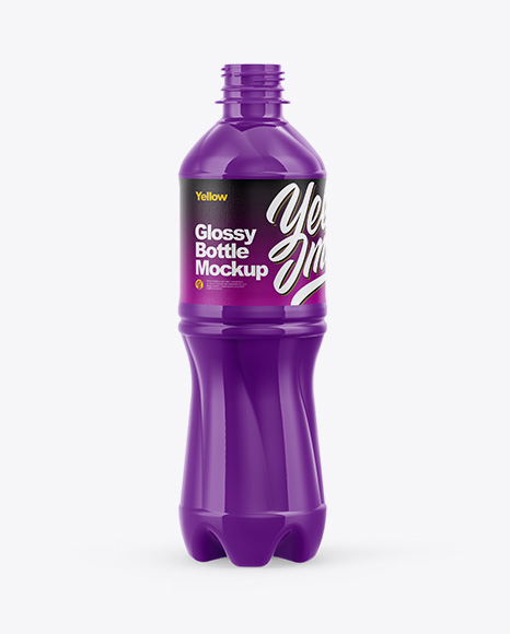 Glossy Plastic Bottle Mockup