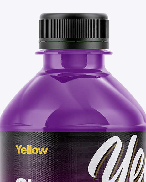 Glossy Plastic Bottle Mockup