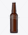 330ml Amber Beer Bottle Mockup