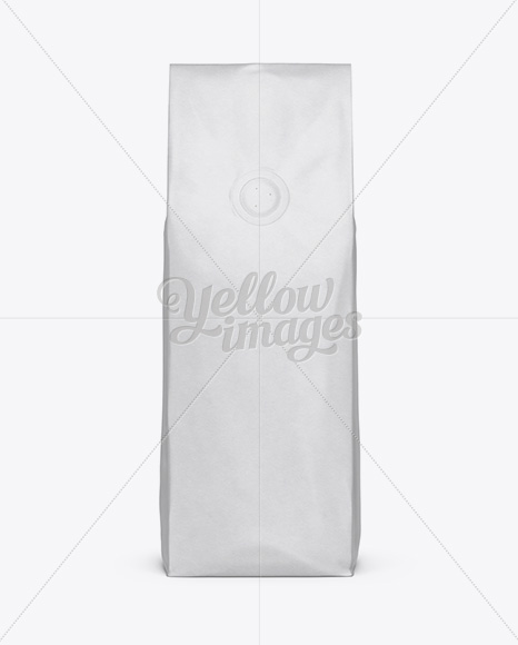 250g Coffee Bag With Valve Mockup - Front View