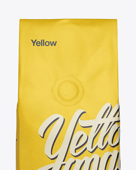 250g Coffee Bag With Valve Mockup - Front View