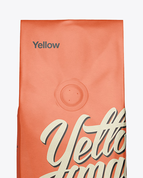 250g Coffee Bag With Valve Mockup - Front View