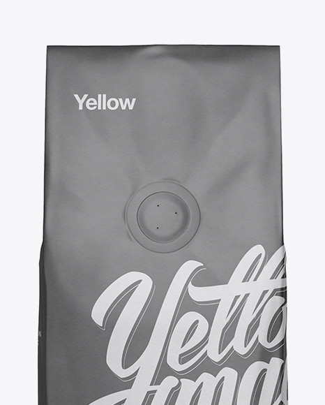 250g Coffee Bag With Valve Mockup - Front View