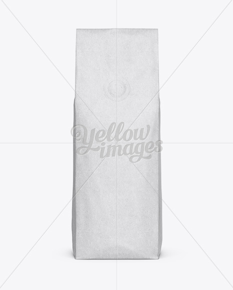 250g Kraft Coffee Bag With Valve Mockup - Front View