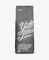 250g Kraft Coffee Bag With Valve Mockup - Front View