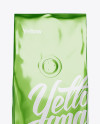 250g Foil Coffee Bag With Valve Mockup - Front View