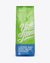 250g Matte Metallic Coffee Bag With Valve Mockup - Front View