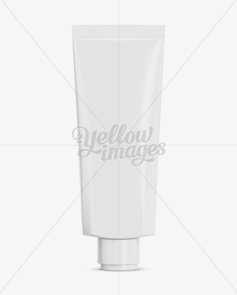 Glossy Plastic Cosmetic Tube Mockup