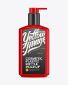 Glossy Plastic Bottle w/ Batcher Mockup