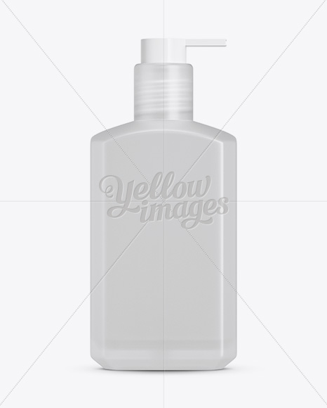 Frosted Plastic Bottle w/ Batcher Mockup