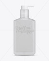 Frosted Plastic Bottle w/ Batcher Mockup