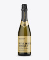 Antique Green Champagne Bottle Mockup - Front View