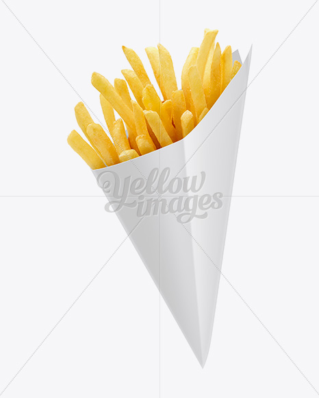 French Fries Carton Cone Mockup