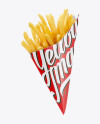 French Fries Carton Cone Mockup