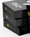 4 Glossy Boxes Mockup