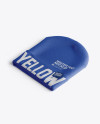 Beanie Hat Mockup - Half Side View (High-Angle Shot)