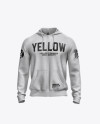 Melange Men’s Full-Zip Hoodie Mockup - Front View