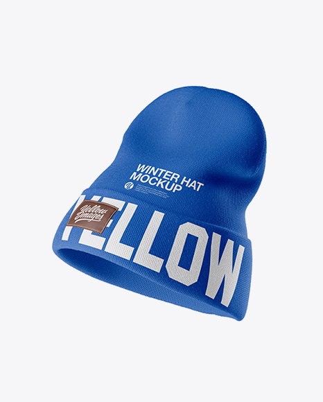 Beanie Hat Mockup - Half Side View