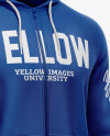 Men’s Full-Zip Hoodie Mockup - Half Side View