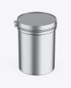 Matte Metallic Jar Mockup - Front View (High-Angle Shot)