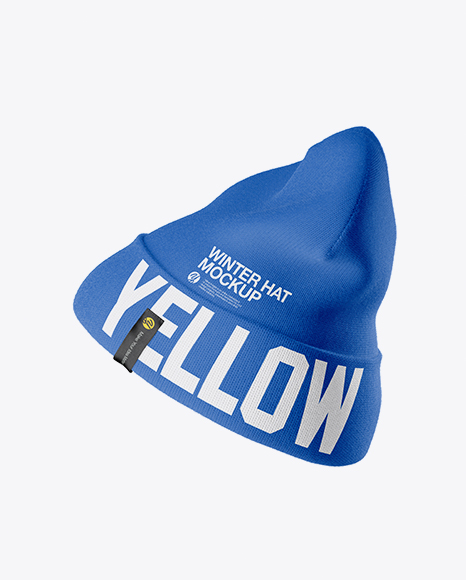 Beanie Hat Mockup - Side View