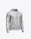 Melange Men’s Full-Zip Hoodie Mockup - Half Side View