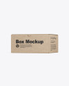 Kraft Box Mockup - Half Side View