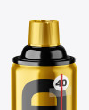 Metallic Spray Bottle Mockup