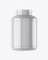 5lb Protein Jar in Glossy Shrink Sleeve Mockup